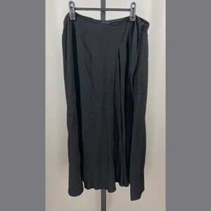 Eileen Fisher Skirt Womens Large black midi designer casual classic